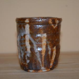 湯呑み 鼠志野 葡萄文 組湯呑み (桐箱入) 玉山窯 玉置保夫(監修) G-71