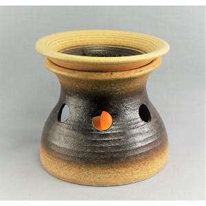 瀬戸焼 窯元 オリジナル 手作り 三つ足 香炉 : やきもの工房・炎
