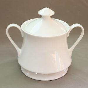 白いスマートシュガーポット 13.0cm