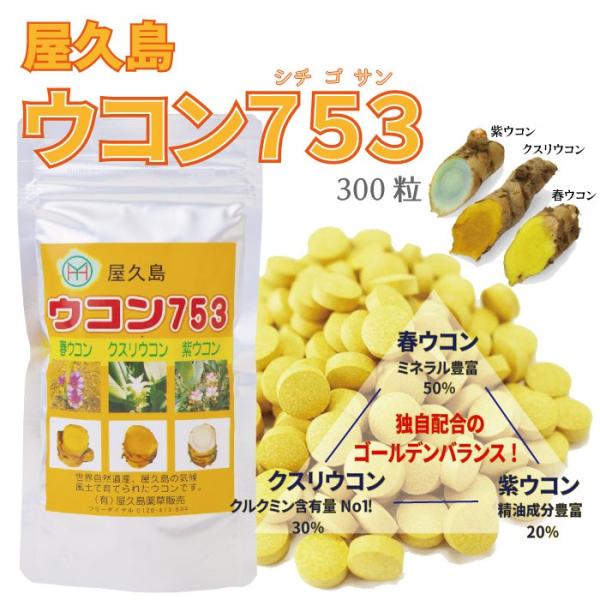 ウコン753 300粒 約1ヶ月分 サプリメント 直販