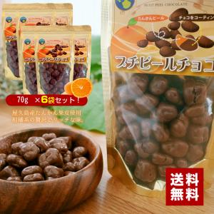 屋久島たんかんプチピールチョコ(大袋)  70g×6パック セット 国産　オレンジピールチョコレート　送料無料　