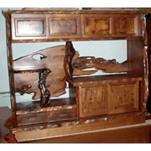 高級 屋久杉 棚 鹿児島 屋久杉 茶棚 茶箪笥 飾り棚 飾棚 和家具 重厚 収納 インテリア