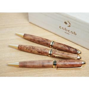 吉野杉希少部位コブ使用木軸ボールペン　cobcobコブコブ　回転式ボールペン　木の薫るボールペン　メ...