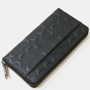 COACH シグネチャー  アコーディオン コーチ 長財布 メンズ ウォレット F58113黒[アウトレット] [並行輸入品]