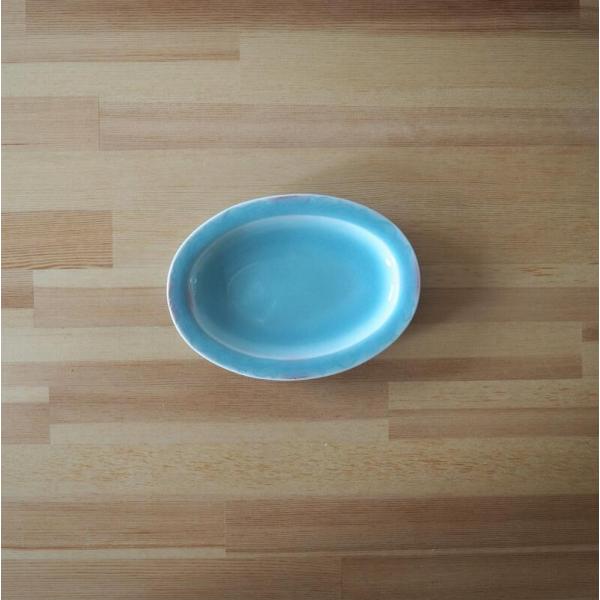 有田焼 オーバル唐草シリーズ ブルー 小 楕円皿 おしゃれ かわいい