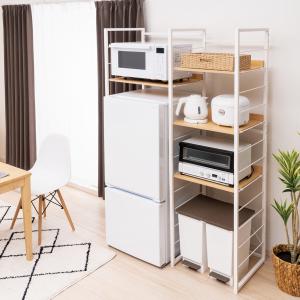 ヤマダオリジナル 家電ラック [幅100×奥行き50×高さ180cm] ダーク