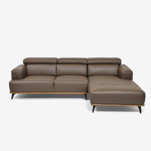 幅237］左カウチソファ 本革 「YCS150003RD」 レッド ヤマダオリジナル