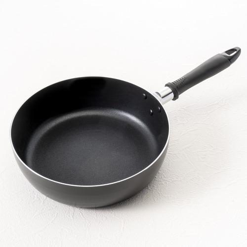 【在庫限り】ヤマダオリジナル フッ素樹脂加工フライパン 24cm YFPIH01D24CM ガス火I...