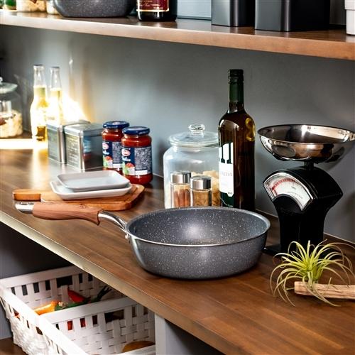 ヤマダオリジナル マーブルコーティングフライパン 24cm YFPIHST01D24CM ガス火IH...