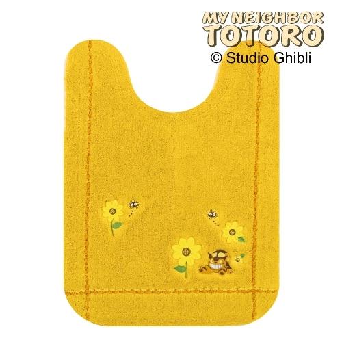 センコー ロングトイレマット ネコバス花のバス停 トイレタリー 80×60cm イエロー