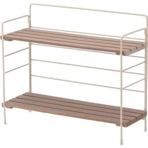 不二貿易 ラック15402 折りたたみインテリアラックリーブルワイドIV アイボリー