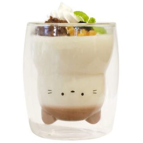 シービージャパン 耐熱アニマルダブルグラス ネコ