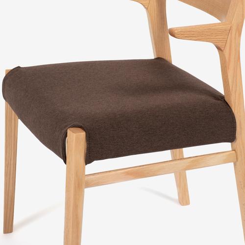 大塚家具 ダイニングチェア「シネマ」用カバー 半肘タイプ用 布ブラウン
