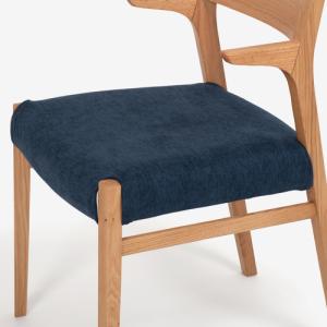 大塚家具 ダイニングチェア用カバー 半肘タイプ用 布ネイビー
