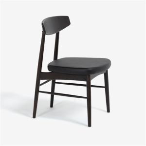 大塚家具 ダイニングチェア ユノ3A ウォールナット材 PVCブラック
