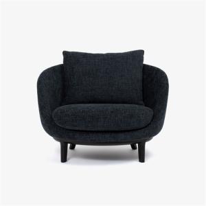 大塚家具 アームチェア erba  布 ネイビー色