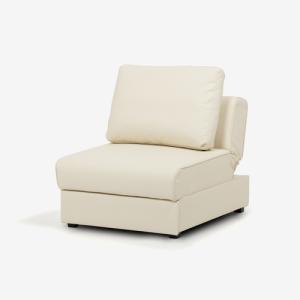 大塚家具 ソファベッド 「シェル」 布 ベージュ色 木脚【受注生産品