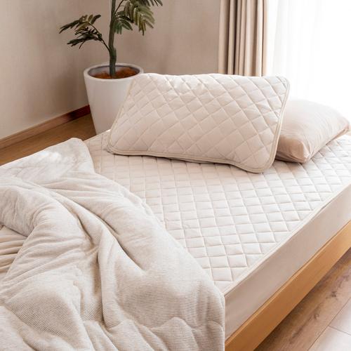 [ダブル]ヤマダオリジナル 麻混紡素材 肌布団 アイボリー 麻 再生繊維リヨセルの混紡素材