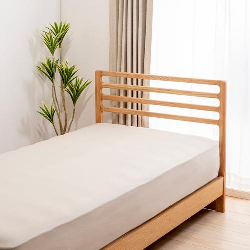 [セミダブル]ヤマダオリジナル 麻混紡素材 BOXシーツ アイボリー 麻 再生繊維リヨセルの混紡素材