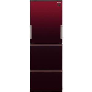 シャープ SJ-GW35F-R プラズマクラスター 3ドア冷蔵庫 (350L・どっちもドア) グラデーションレッド