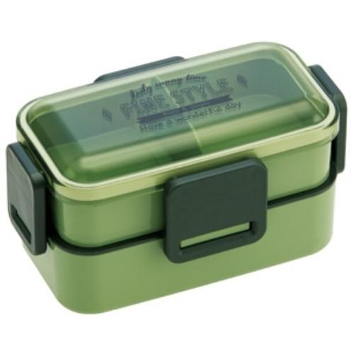 2段ふわっと弁当箱 ファインスタイル スケーター PFLW4 グリーン 幅16．9×高さ10×マチ幅...