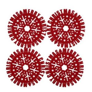 コースター クリスマス レッド