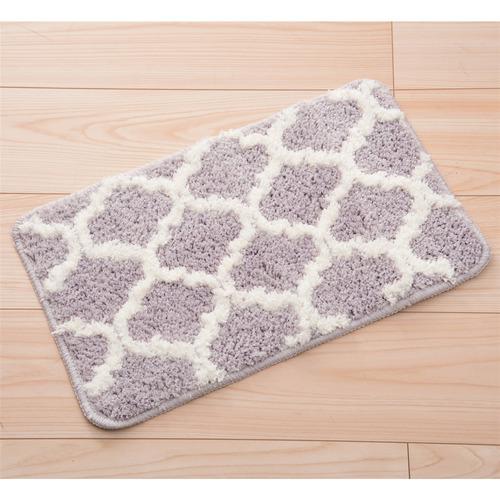 【在庫限り】[30X50cm]ヤマダオリジナル バスマット YBMモロッコGY グレー