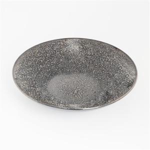 ヤマダオリジナル 天目深皿23.0 幅23.0×奥行23.0×高さ5.0cm ブラック