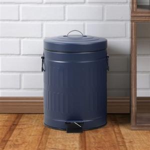 5L]ヤマダオリジナル 中バケツが取り出せるペダル式ゴミ箱 スチール