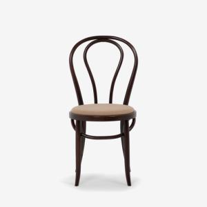 大塚家具 秋田木工曲木椅子 ダイニングチェアブナ材ウォールナット色 布ライトブラウン色