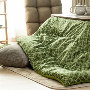 こたつ布団 小紋柄 グリーン 2〜3人用