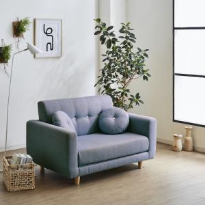 大塚家具 ソファベッド 「シェル」 布 ベージュ色 木脚【受注生産品