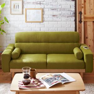 ヤマダオリジナル［2人掛］ソファ 「YS120012BK」 幅163 合成皮革