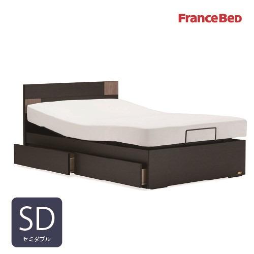 [セミダブル]フランスベッド 電動ベッドフレームUD101FDRRXKDAIOTMダーク