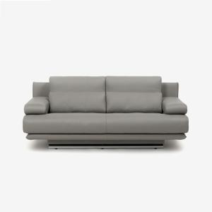 大塚家具 ROLF BENZ ロルフベンツ ラブソファ「6500／182」本革 総革張り グレー色 ドイツ製