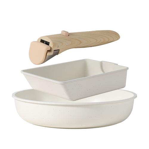 CAROTE(カローテ) ICE cream ベーシックエッグパン付 3点セット フライパン26cm...