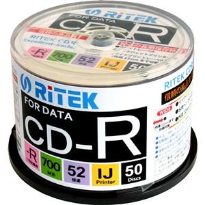 RiTEK CD-R700EXWP.50RTC データ用CD-R 50枚｜yamada-denki