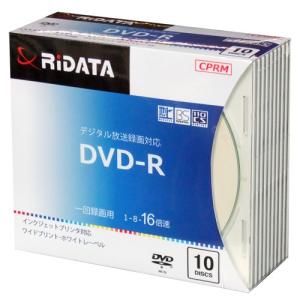 RiDATA D-RCP16X.PW10RD SC D 録画用DVD-R 5mmスリムケース10枚入｜yamada-denki