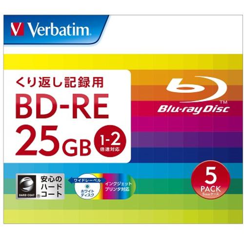 Verbatim DBE25NP5V2 BDメディア 25GB データ用 2倍速 BD-RE 5枚パ...