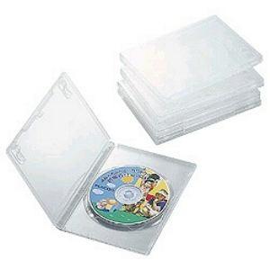 ケース エレコム CD DVD CCD-DVD02CR DVDトールケース(1枚収納×5枚・クリア)｜yamada-denki