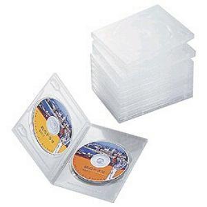 CCD-DVD06CR DVDトールケース(2枚収納×10枚セット・クリア)