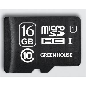 グリーンハウス GH-SDM-YMUA16G microSDHCカード UHS-I U1 クラス10 16GB｜yamada-denki