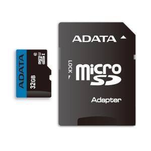 ADATA AUSDH32GUICL10RA1D MicroSDHC／XC UHS-I CLASS10 with ADAPTER カード ADATA Premier マイクロSDメモリーカード 32GB Class10 UHS-I｜yamada-denki