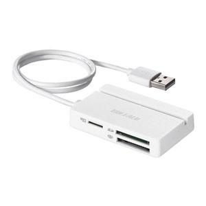 バッファロー USB2.0 マルチカードリーダー スタンダードモデル(ホワイト) BSCR100U2WH｜yamada-denki