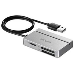 バッファロー USB2.0 マルチカードリーダー／ライター シルバー BSCR100U2SV｜yamada-denki