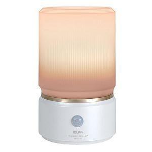 朝日電器  HLH-1202(PW)  エルパ(ELPA)LEDナイトライト「もてなしのあかり」( 6W ／ 電球色 ／ 据置き型 )パールホワイト