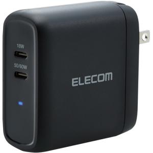 エレコム MPA-ACCP24BK USB Type-C 充電器 PD対応 合計出力68W タイプC...