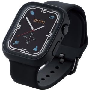 エレコム AW-21AFCGMBK Apple Watch シリーズ 7 [ 45mm ] 保護ケース 全面保護 ガラス 反射防止 硬度9H ブラック｜yamada-denki