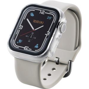 エレコム AW-21BFCGCR Apple Watch シリーズ 7 [ 41mm ] 保護ケース 全面保護 ガラス 高透明 硬度10H UVコート クリア｜yamada-denki