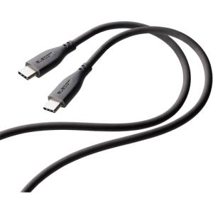 エレコム MPA-CCSS10GY USB-C to USB-C 充電ケーブル 1m PD対応 最大60W 超急速 シリコン素材 なめらか 柔軟性 高耐久 グレー｜yamada-denki